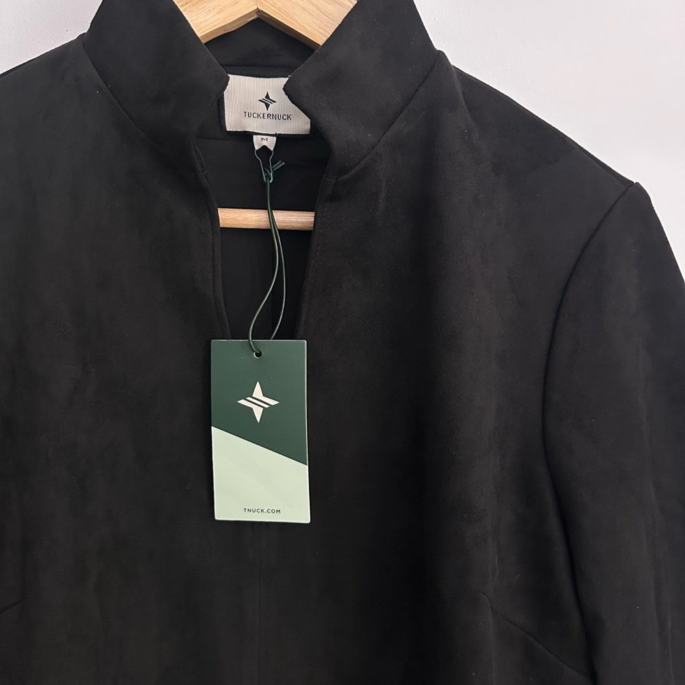 Tuckernuck Elegant Black Clifton Long Sleeve Suede Dress - Picture 6 of 7